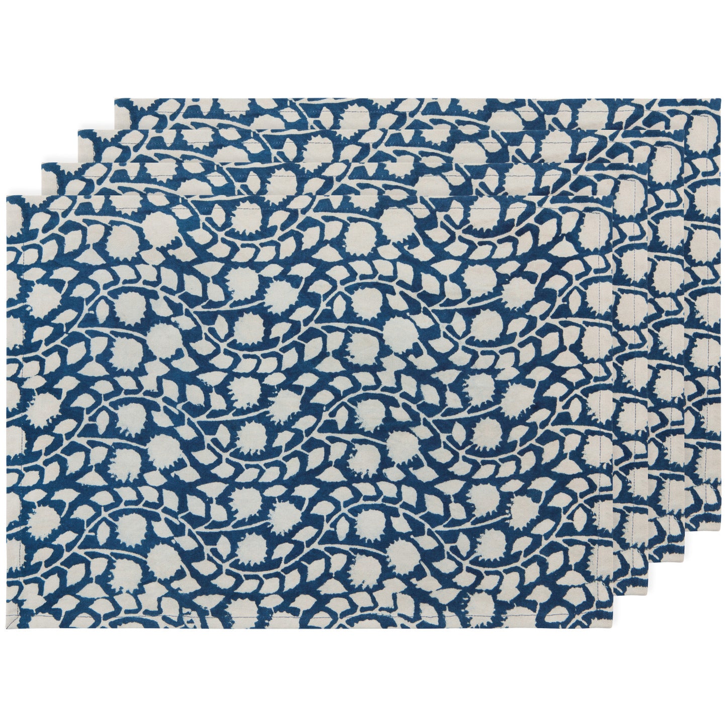 Blockprinted Placemats—Set of 4