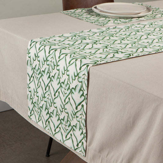 Hedge Block Printed Table Runner, 72 inches