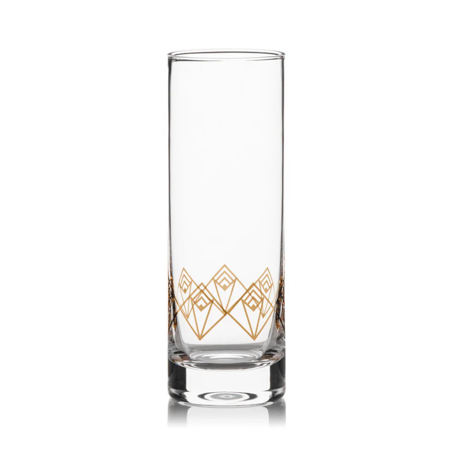 Dream Deco Highball Glass in Gold or Silver