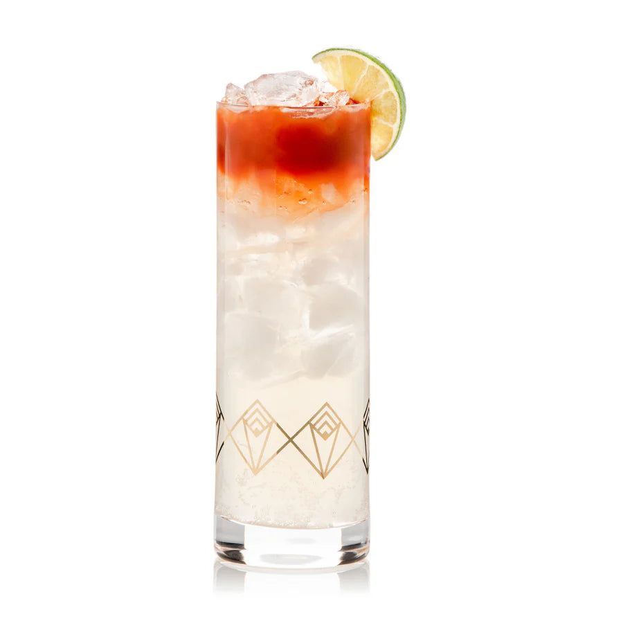 Dream Deco Highball Glass in Gold or Silver