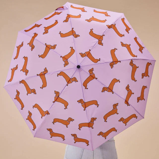 Dachshund Lilac Eco-friendly Compact Duck Umbrella