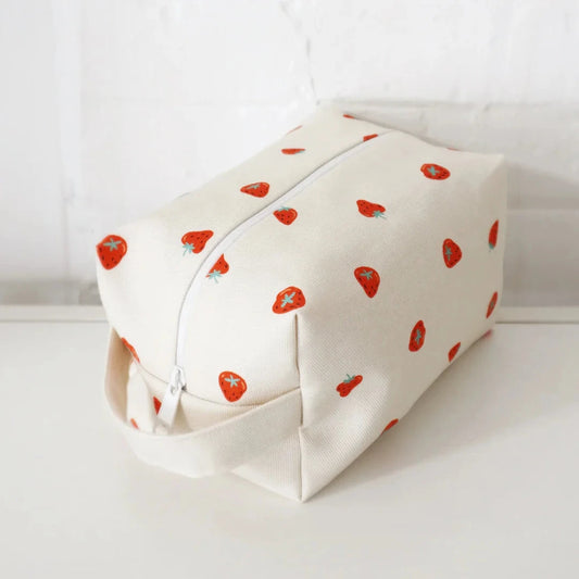 Medium Strawberry Makeup Bag