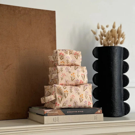 Cream Bouquet Make-up Bags