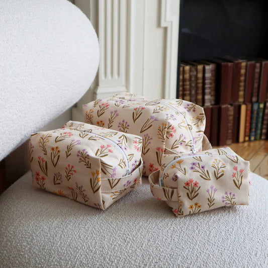 Cream Bouquet Make-up Bags