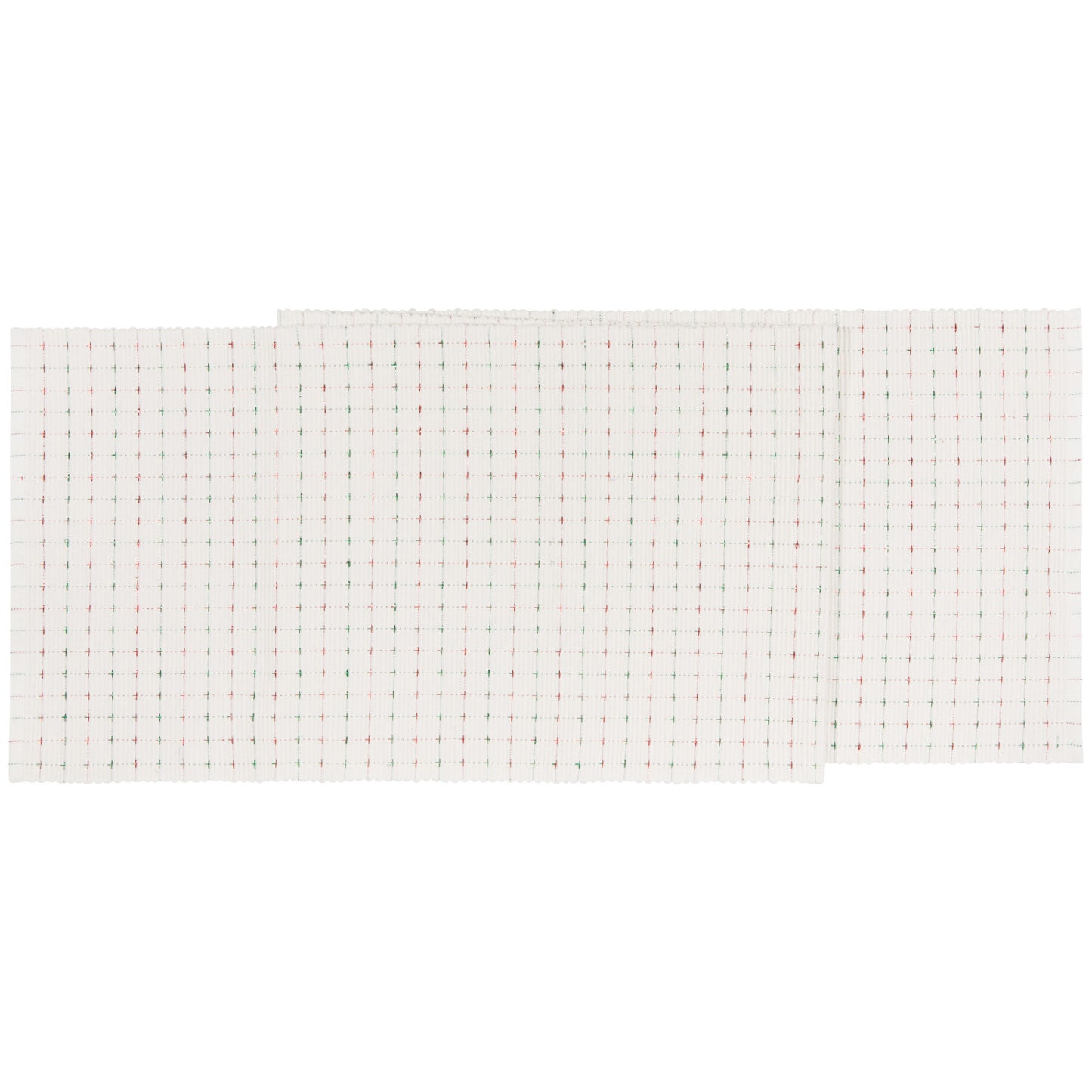 Natural Red Green Ribbed Runner