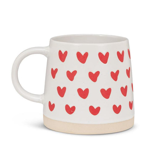 Red Heart Stoneware Mug – 14 oz