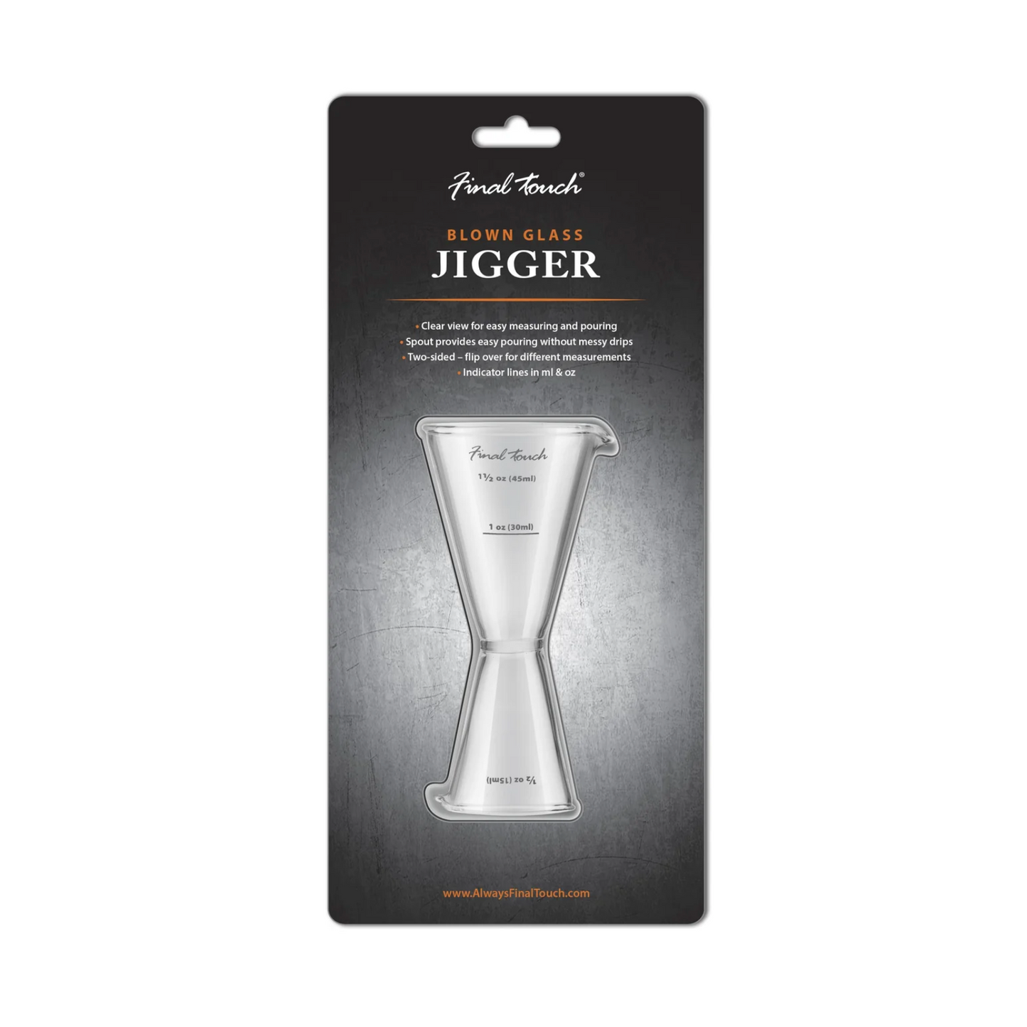 Blown Glass Double Jigger