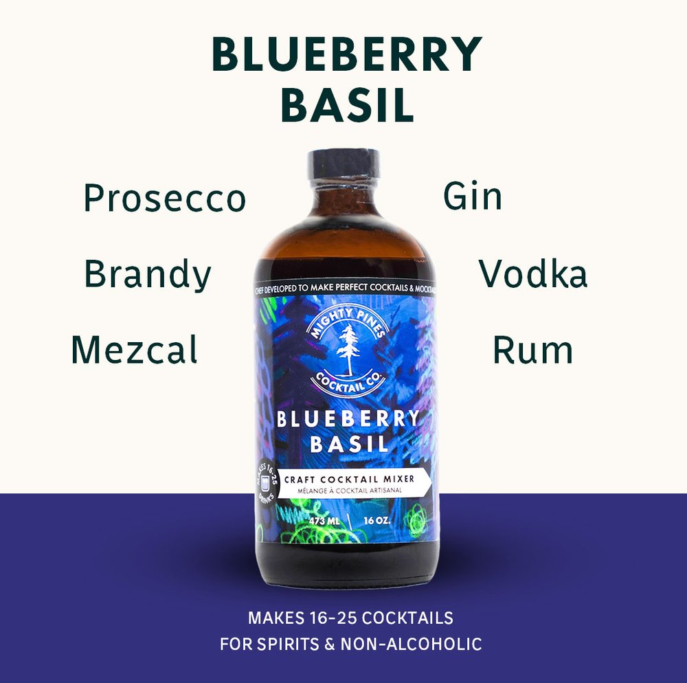 Blueberry Basil—Craft Cocktail or Mocktail Mixer