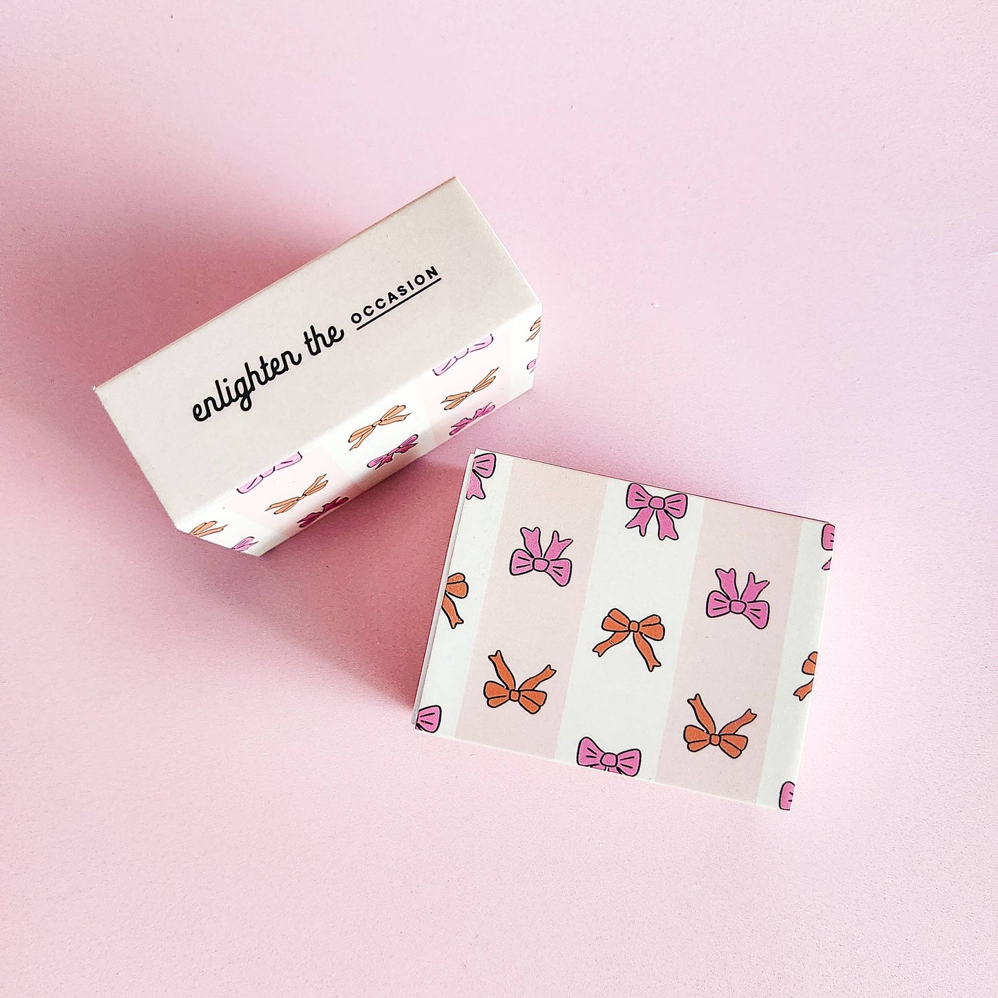 Sweet Bows Matchbox with Colorful Matchsticks