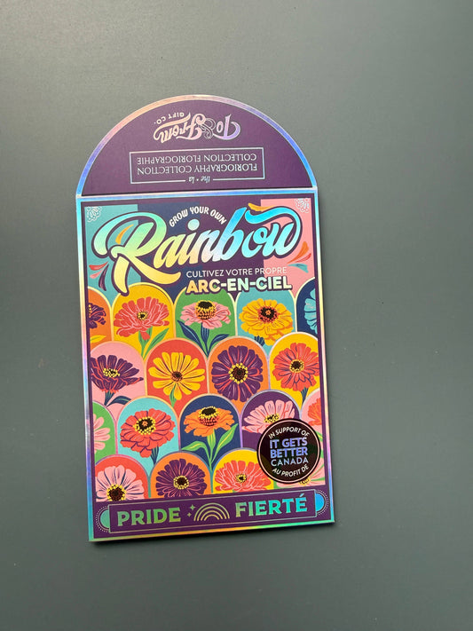 Rainbow Seed Packet (Pride)—Zinnia Flowers
