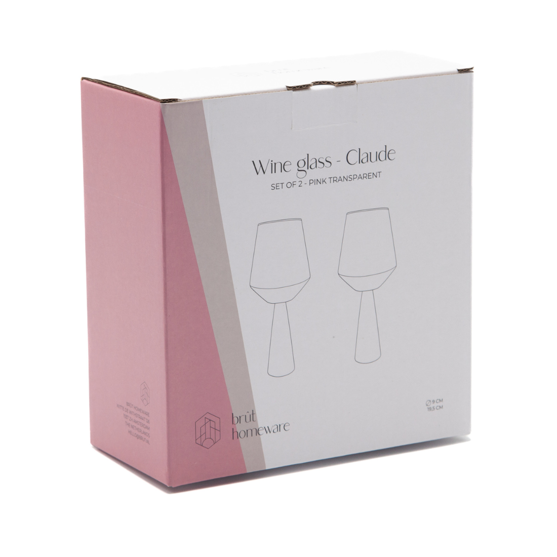 Pink Claude Wine Glass—Set of 2