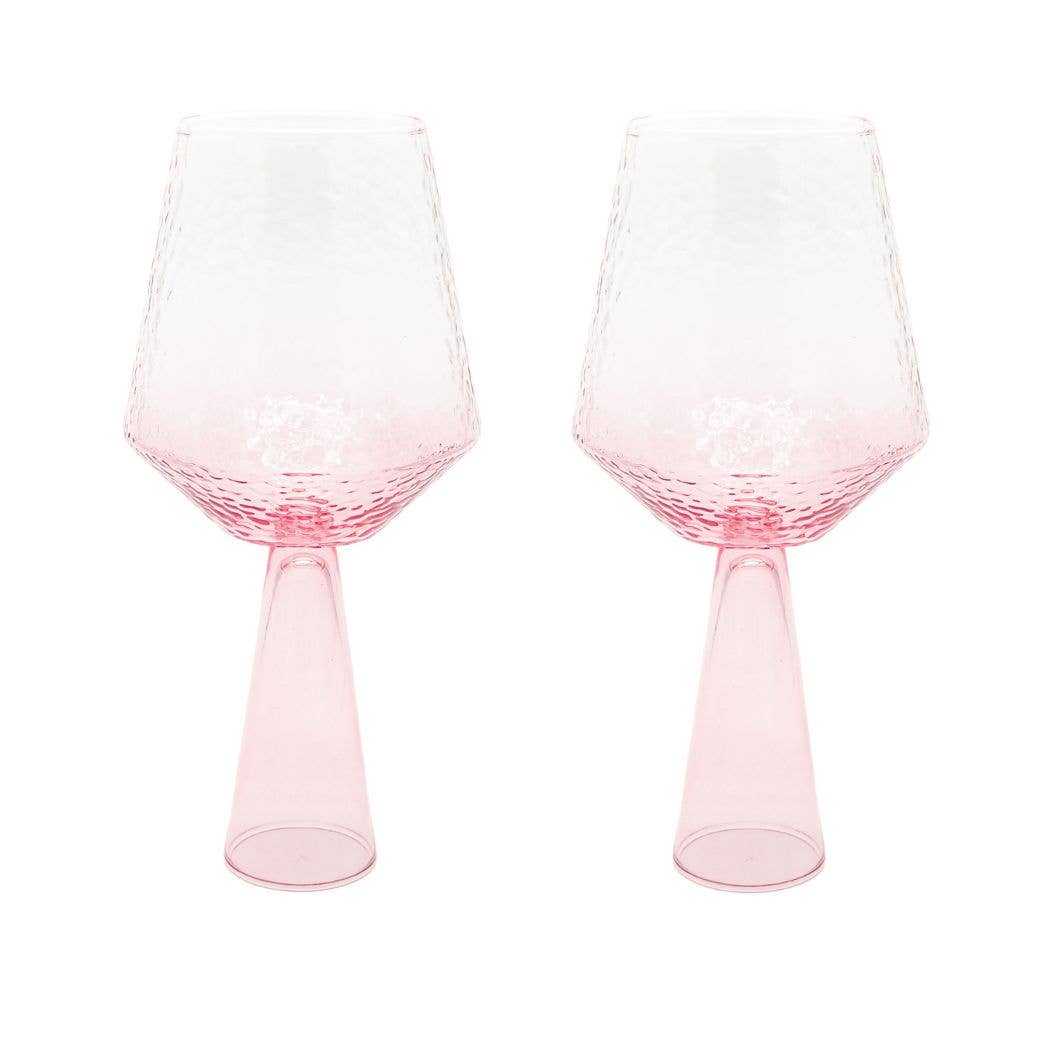 Pink Claude Wine Glass—Set of 2
