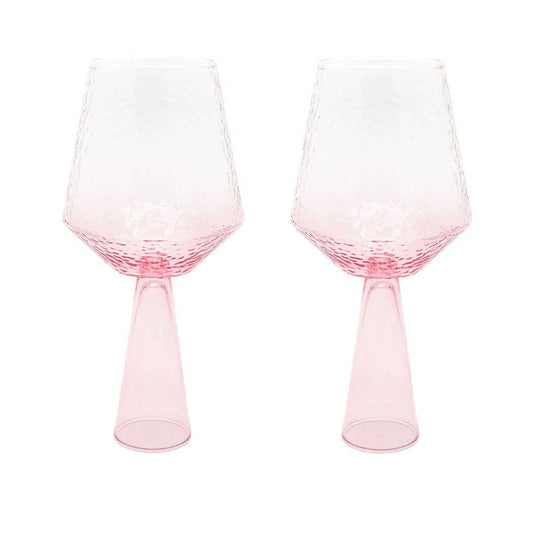 Pink Claude Wine Glass—Set of 2