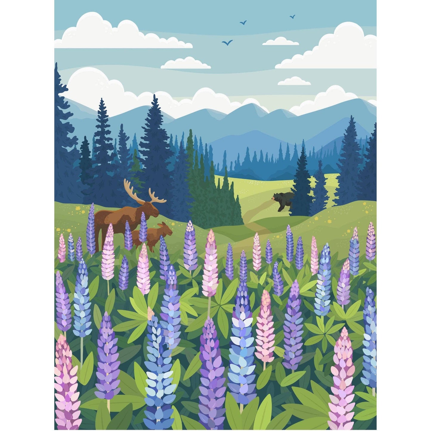Lupines Meadow—1000-Piece Puzzle