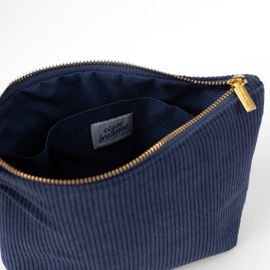 Navy Corduroy Carry-All Pouch