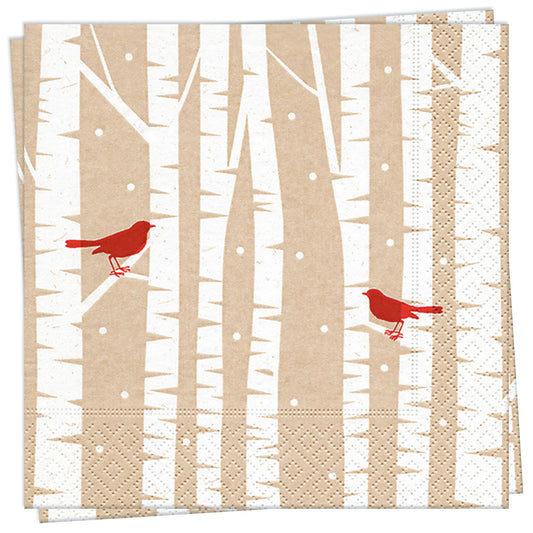Red Birds Cocktail Napkin