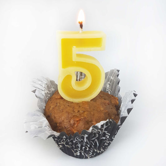 #5 Beeswax Birthday Candle