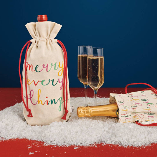 Merry Everything Christmas Wine Bags—Set of 2