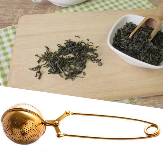 Golden Snap Ball Tea Infuser for Loose Teas
