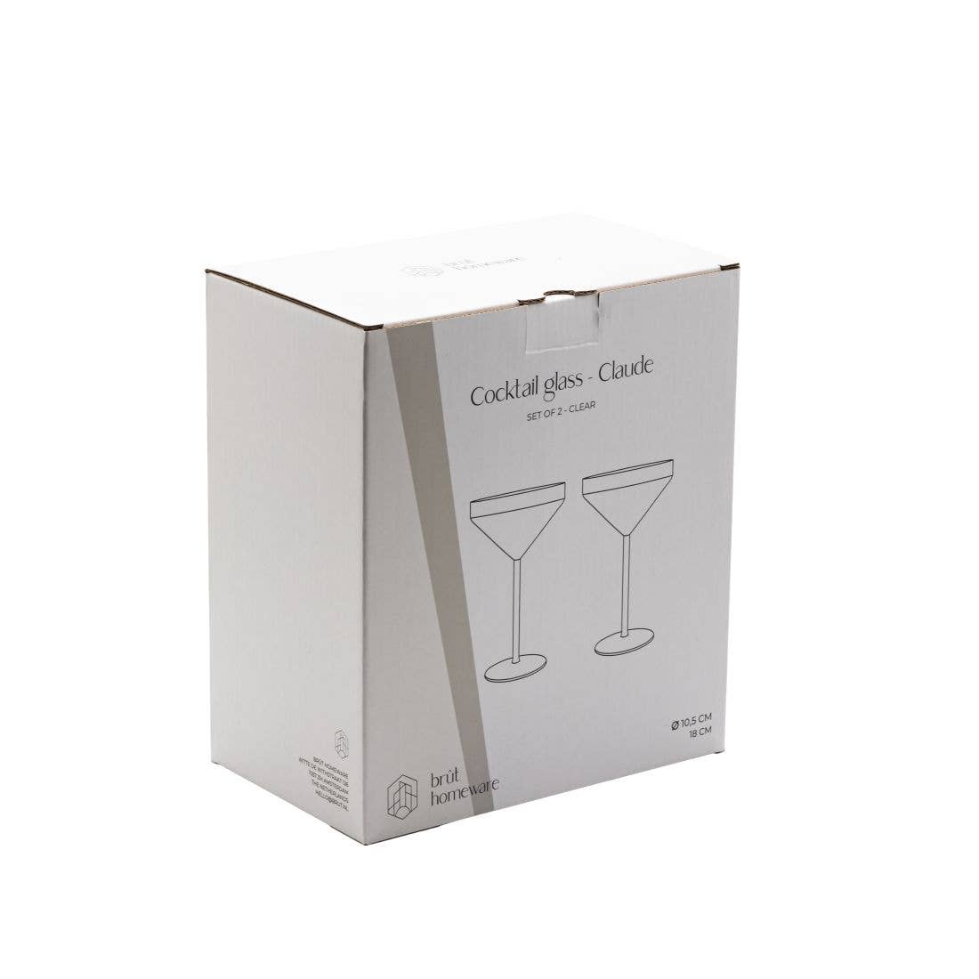 Clear Claude Martini Glass—Set of 2