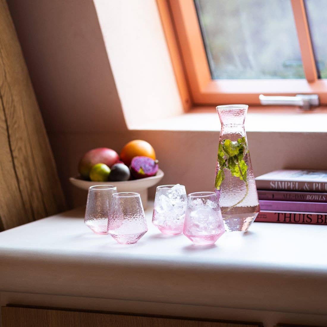 Pink Claude Water Glass—Set of 4