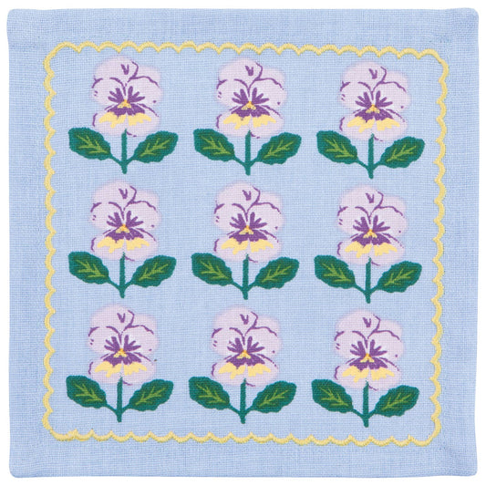 Pansy Printed Cocktail Napkins—Set of 4 Assorted