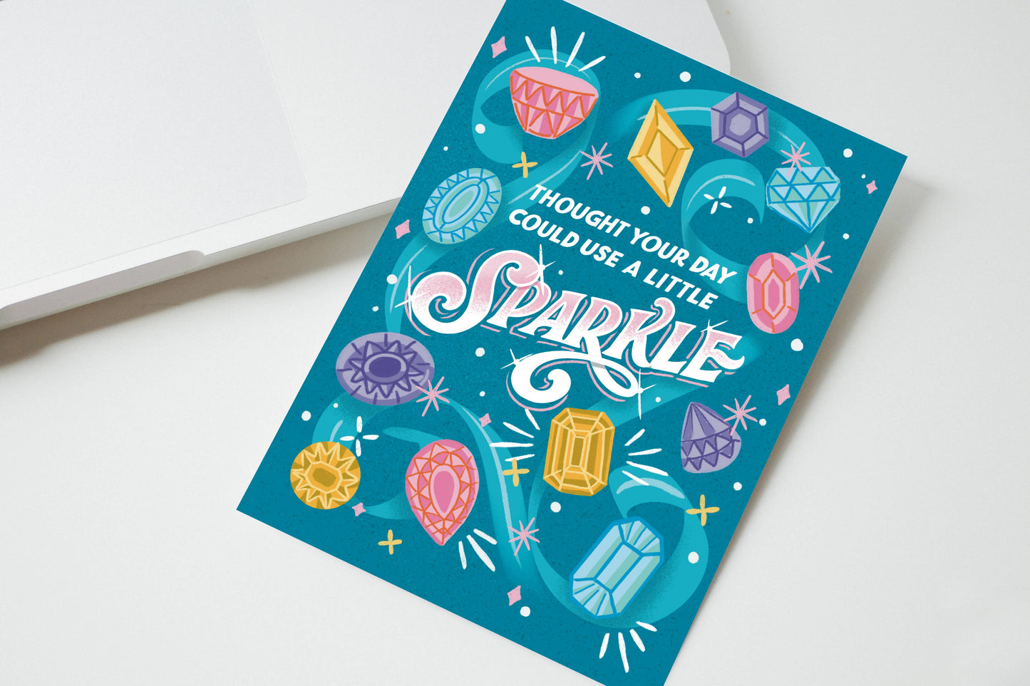 Just Because Gemstones Greeting Card - A Little Sparkle