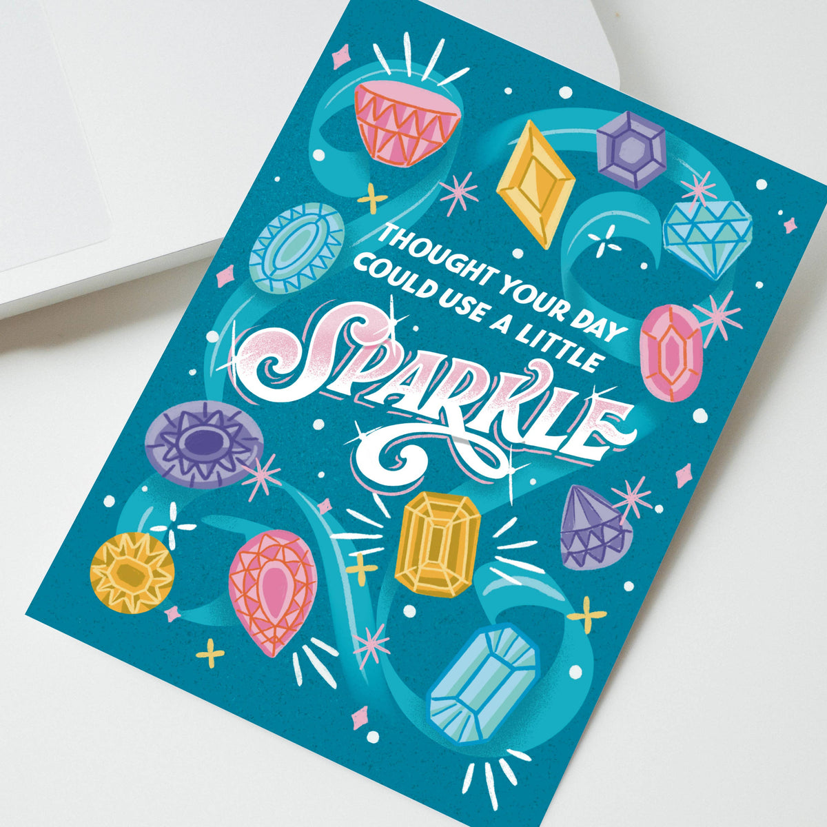 Just Because Gemstones Greeting Card - A Little Sparkle