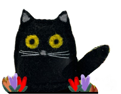 DIY Maud Lewis Inspired Black Cat Card