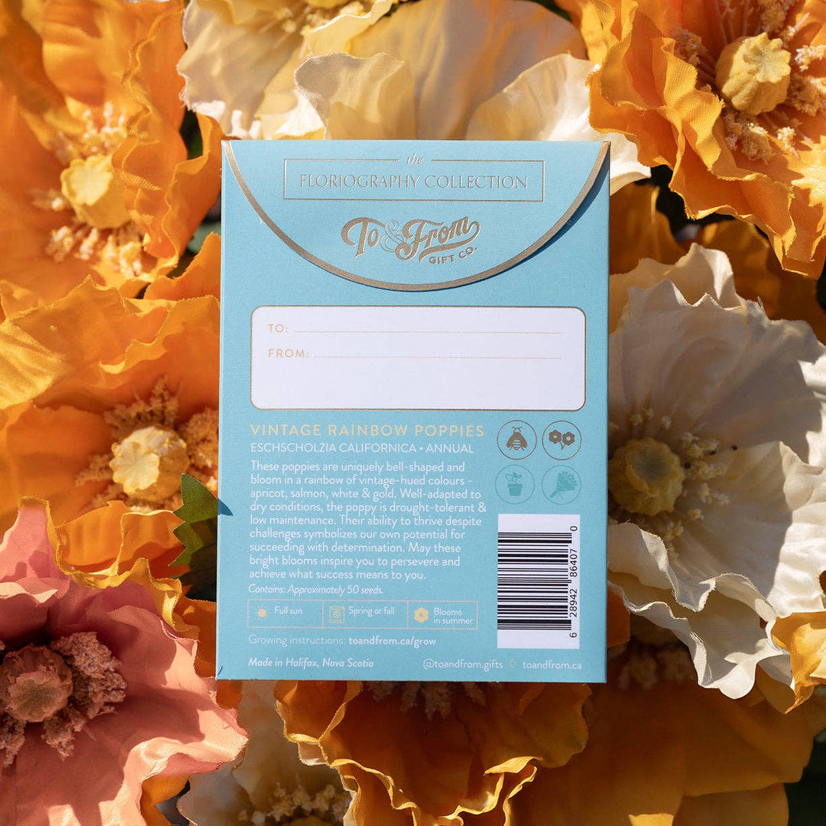 Vintage Rainbow Poppies (Success) Seed Packet