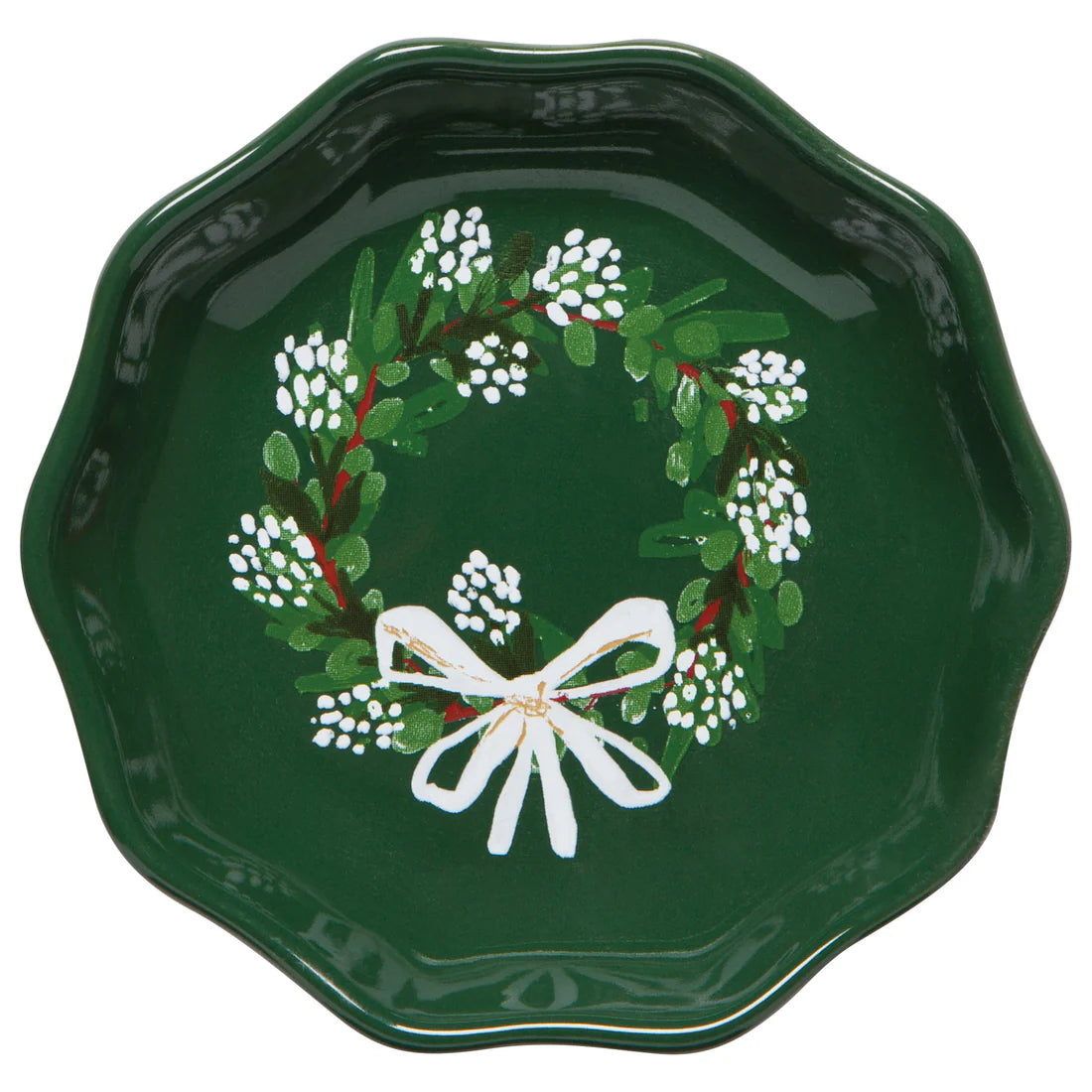 Wreath Trinket Dish—Green