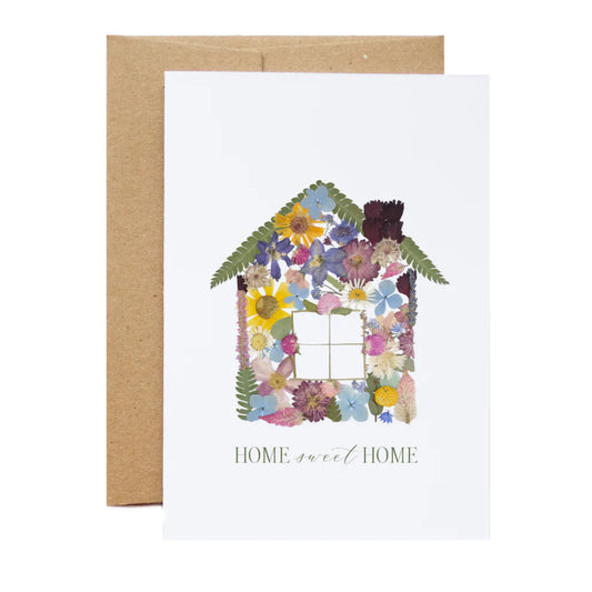 Home Sweet Home—Pressed Flower Art Greeting Cards