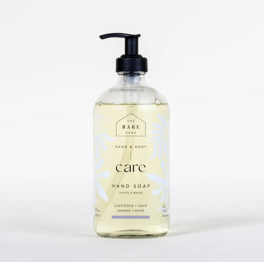 Lavender & Sage Hand Soap in Glass Bottle—476ml