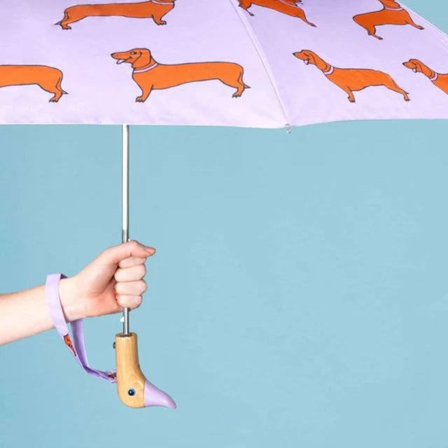 Dachshund Lilac Eco-friendly Compact Duck Umbrella