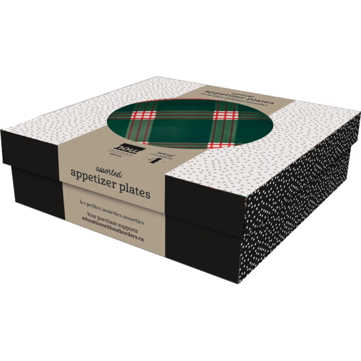 Holiday Plaid Appetizer Set