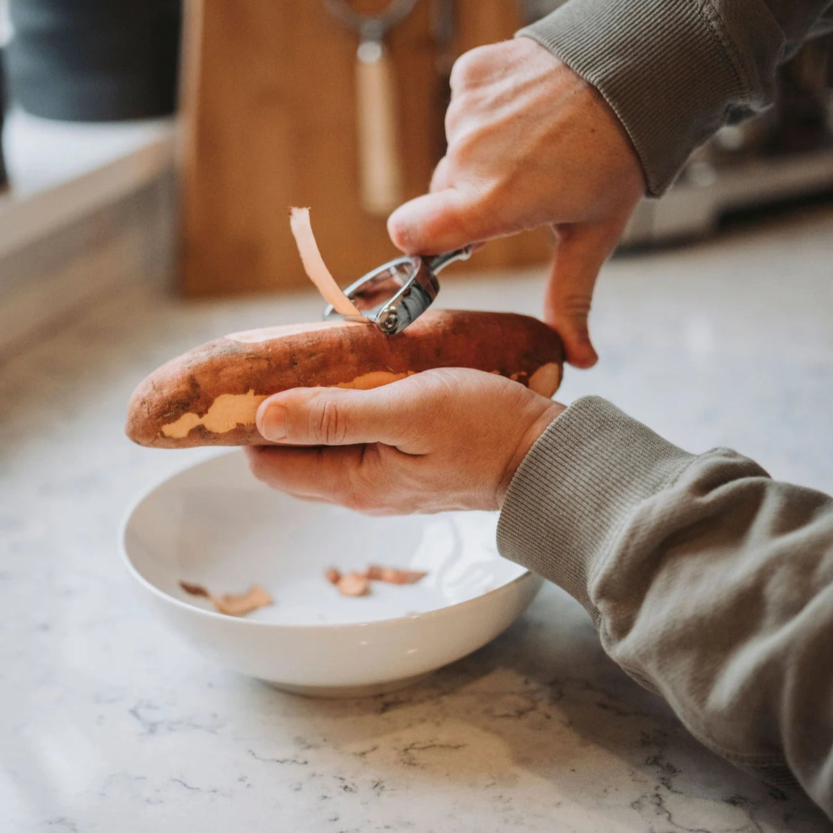 Veggie Peeler Hand-turned Wooden Handle