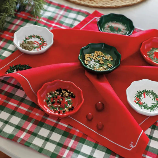 Wreath Trinket Dish—White