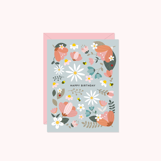 Happy Birthday Safe Floral—Greeting Card