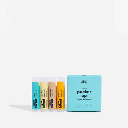 Pucker Up Hemp Lip Balm—4-Pack Bundle