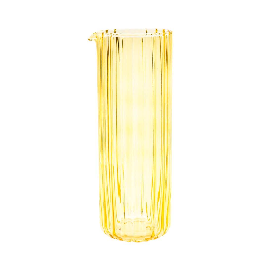 Yellow Glass Carafe Gaia Jug—1.2L