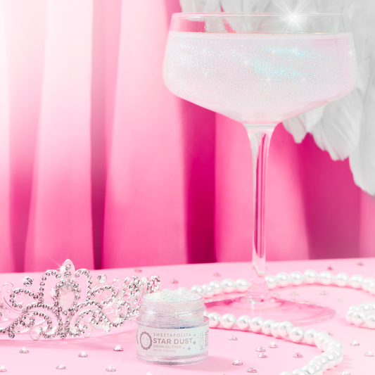 Halo White Edible Dessert + Drink Glitter—4g jar