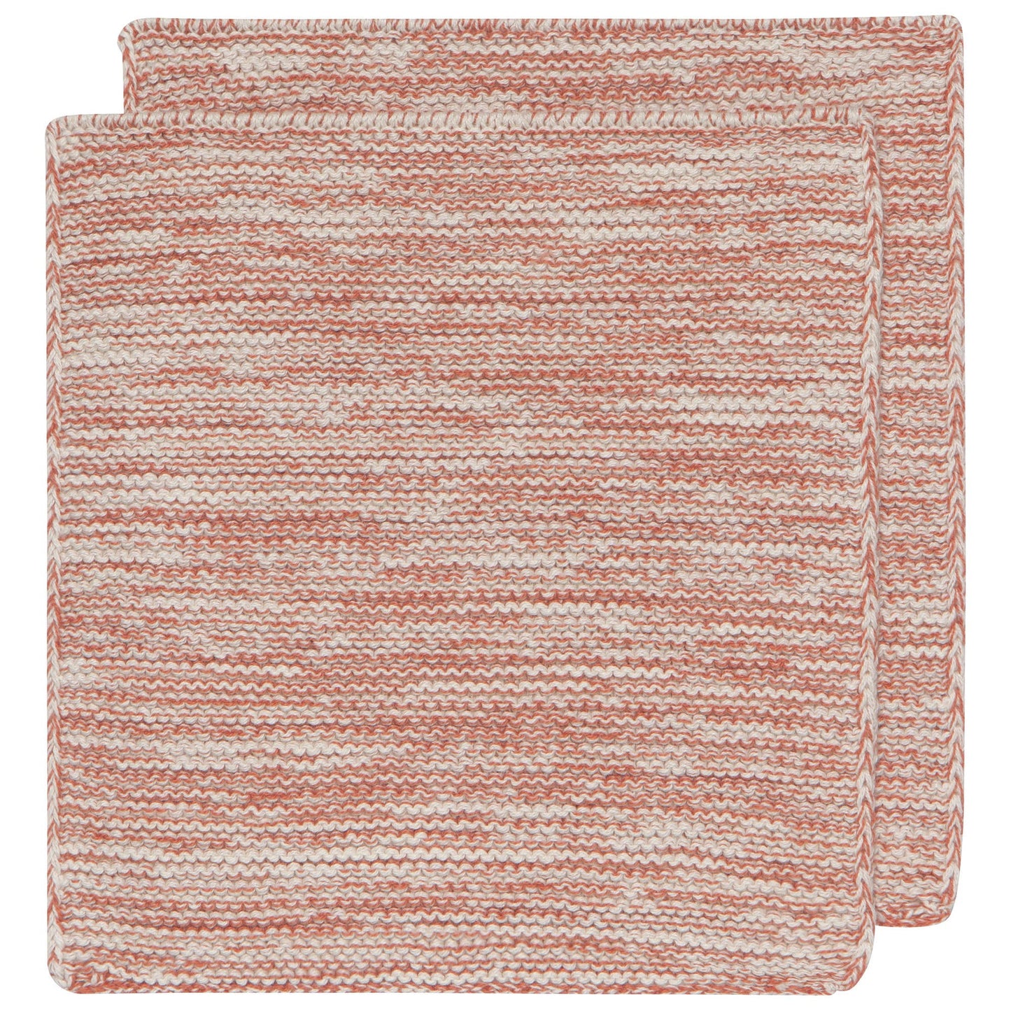 Clay Hand-Knit Cotton Dishcloths–Set of 2