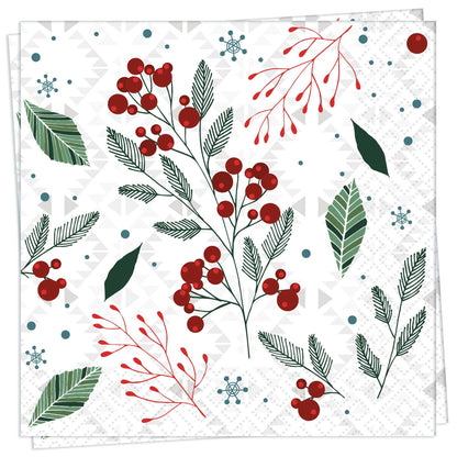 Festive Florals Cocktail Napkin