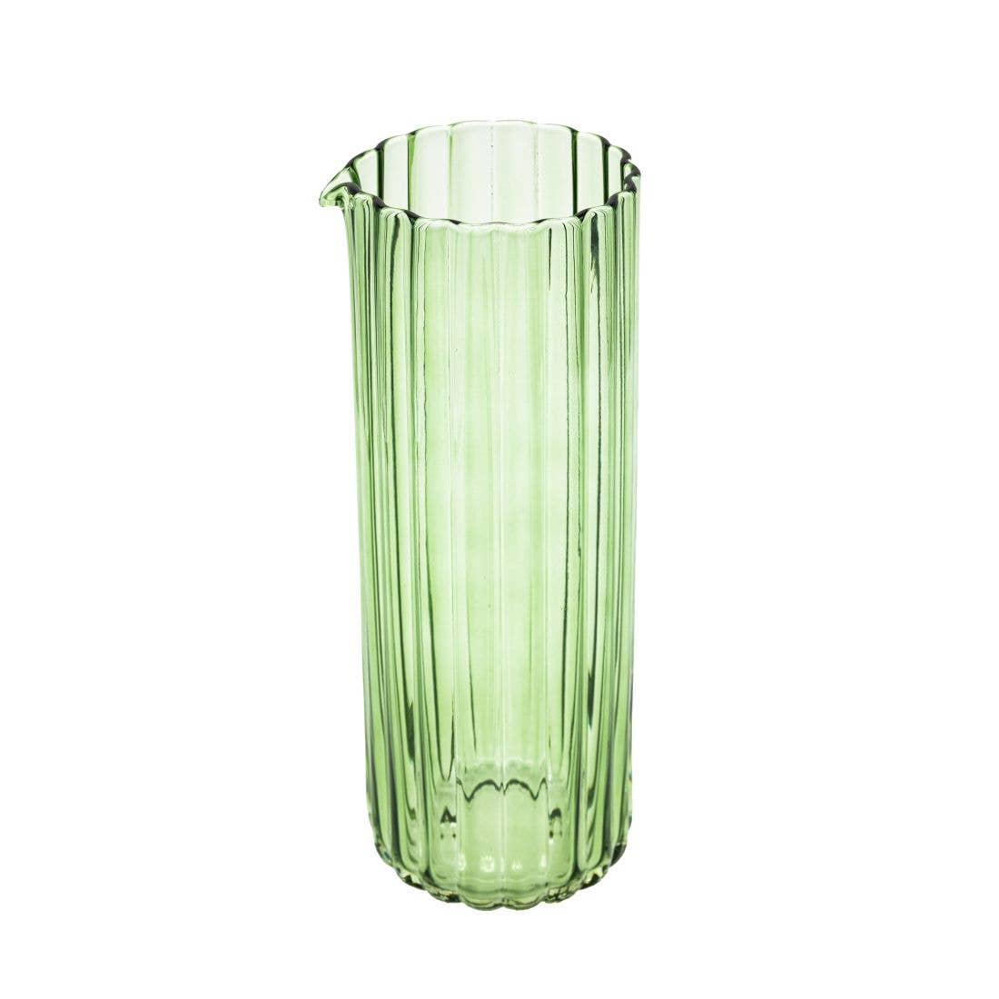 Green Glass Carafe Gaia Jug—1.2L
