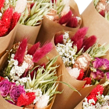 Red Allure Dried Wildflower Bouquet