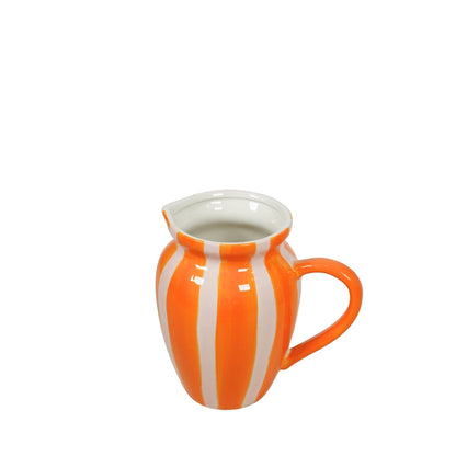 Orange Stripe Ceramic Vase