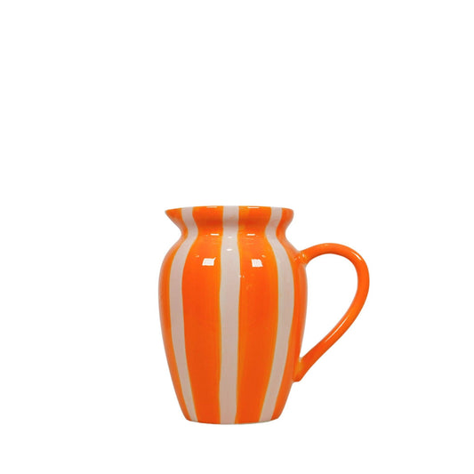 Orange Stripe Ceramic Vase