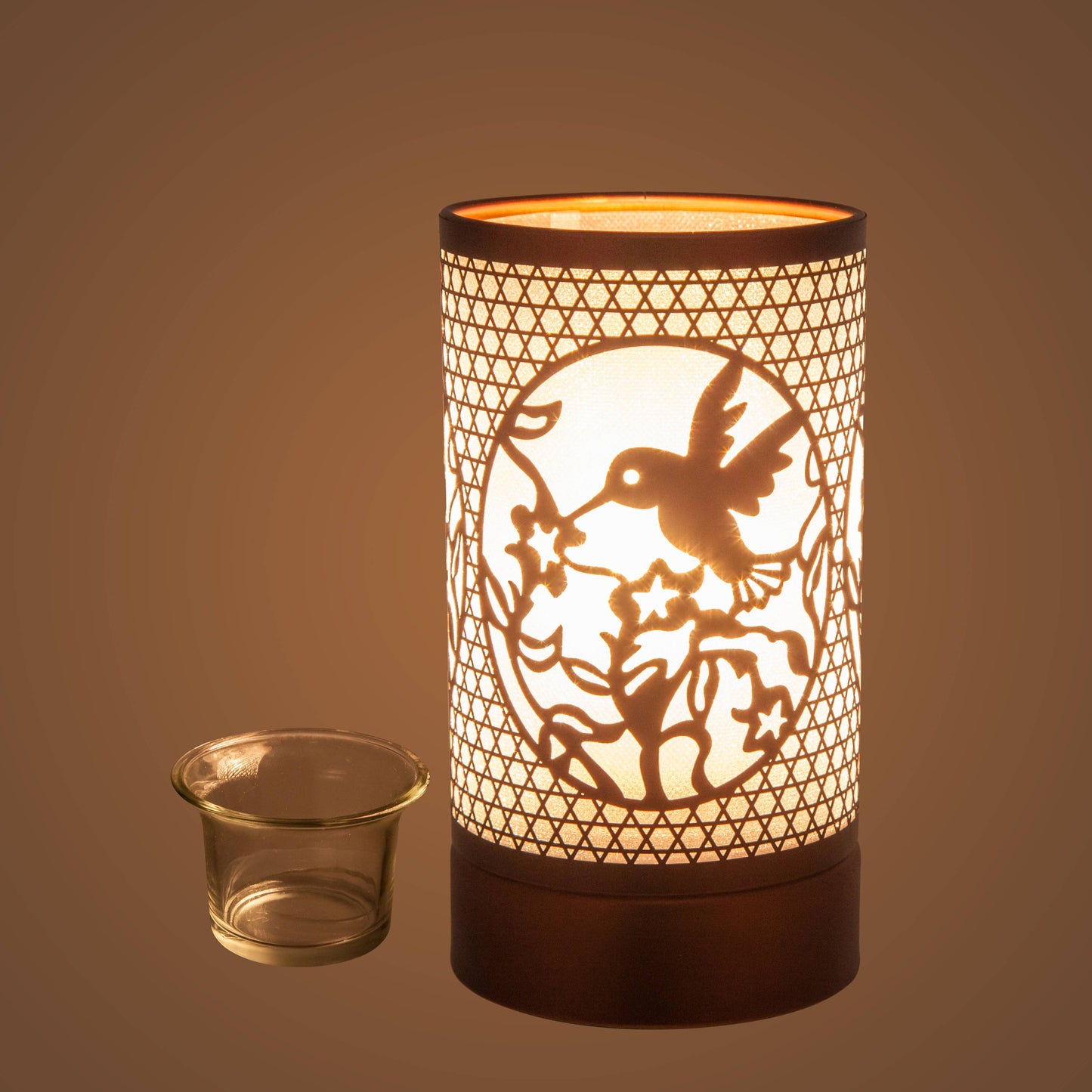 Copper Hummingbird Wax Warmer Light