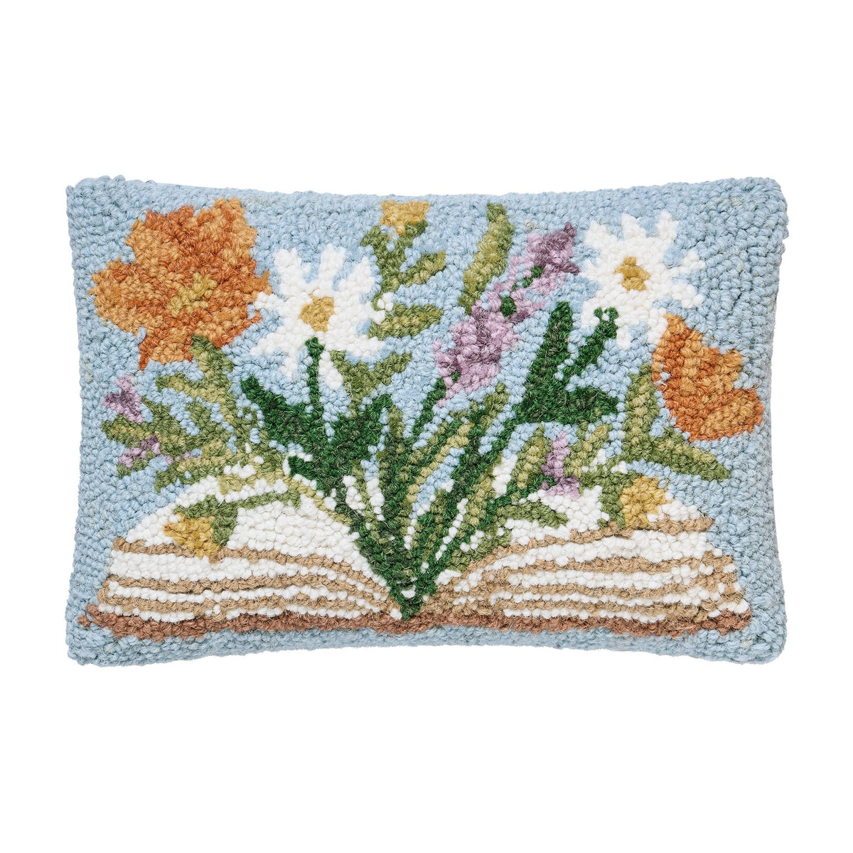 Flower Book Wool Hook Pillow