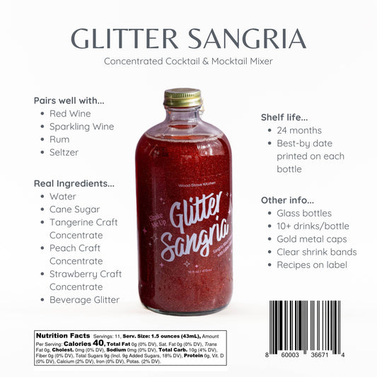 Glitter Sangria Cocktail Mix, 16 fl oz